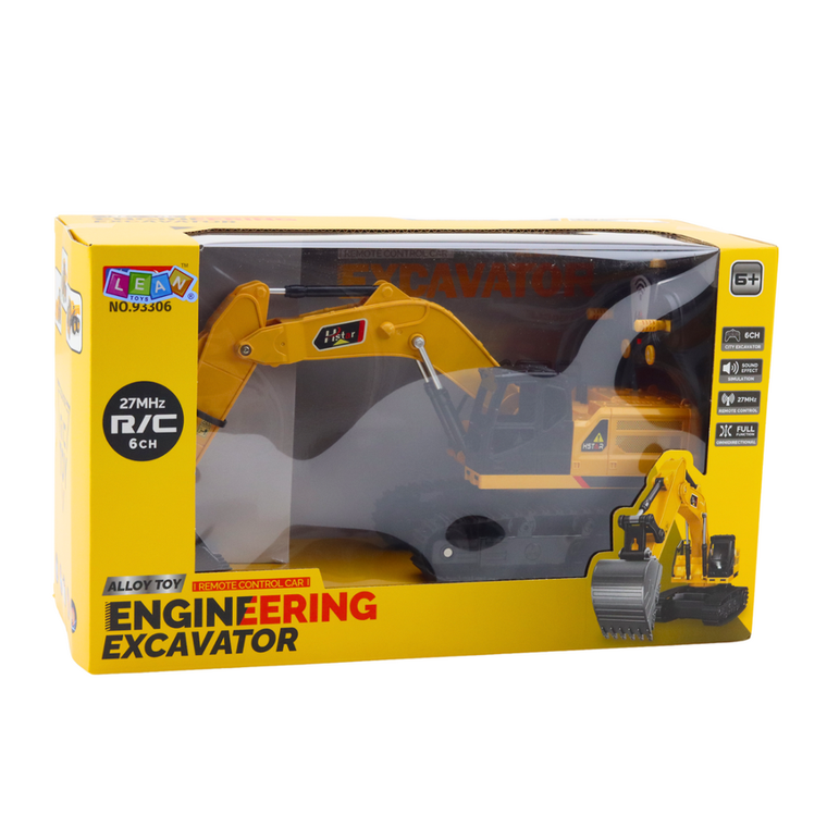 Lean Toys, koparka gąsienicowa, pojazd zdalnie sterowany, interaktywny