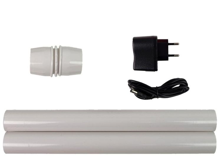 Lean Toys, latarnia z mikołajem, dekoracja świąteczna, biała