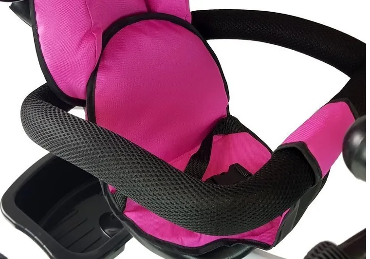 Lean Toys, Lean Trike Pro300, rowerek 3-kołowy z gondolą, różowy