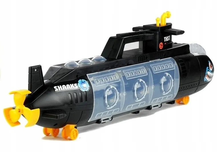 Lean Toys, łódź podwodna, transporter pojazdów, zestaw z autkami militarnymi, 5 szt.