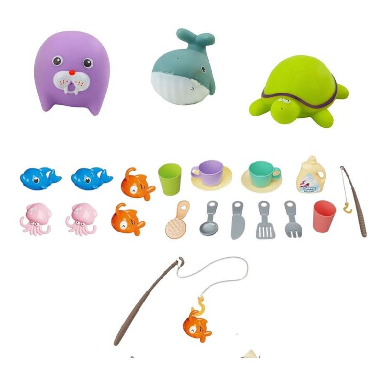 Lean Toys, łódź rybacka z obiegiem wody i akcesoriami