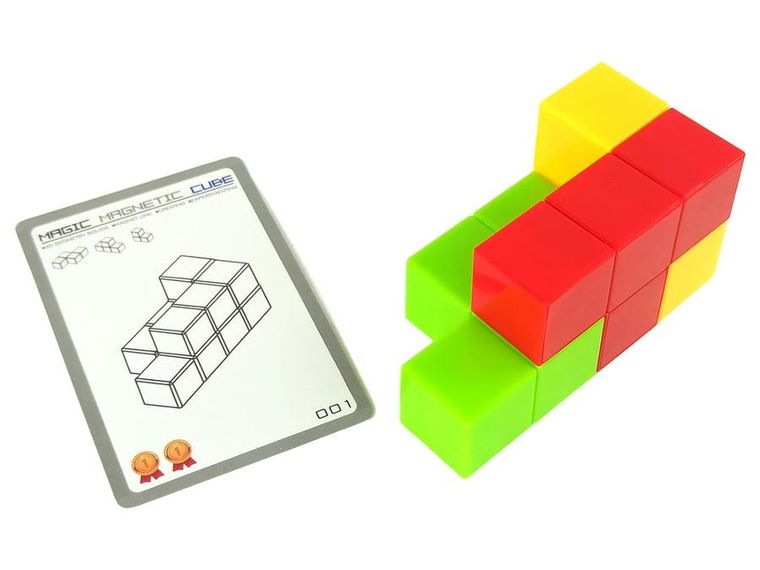 Lean Toys, magiczna kostka do układania, magnetyczna, 7 elementów