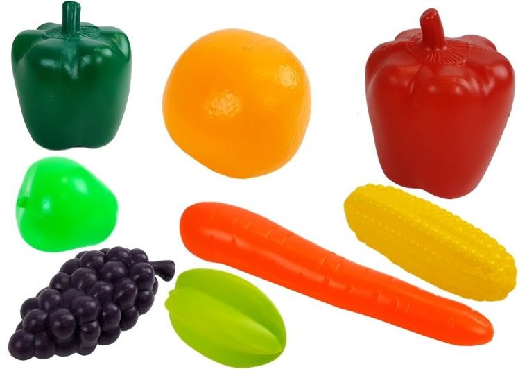 Lean Toys, market, lada z kasą fiskalną, wózkiem i artykułami spożywczymi