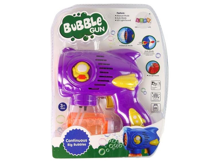 Lean Toys, maszyna do baniek mydlanych, fioletowa