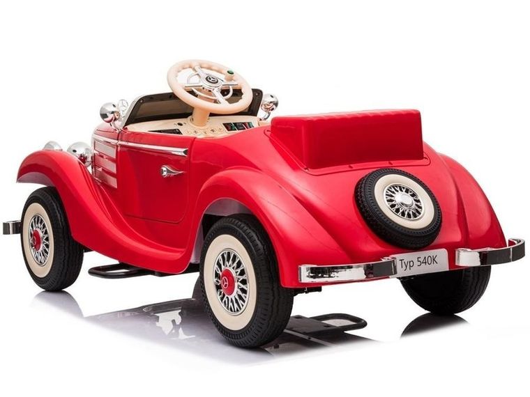 Lean Toys, Mercedes 540K, pojazd na akumulator, czerwony
