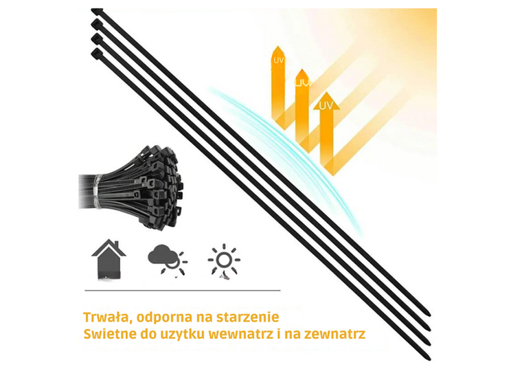 Lean Toys, opaski zaciskowe kablowe, 300-3.6 mm