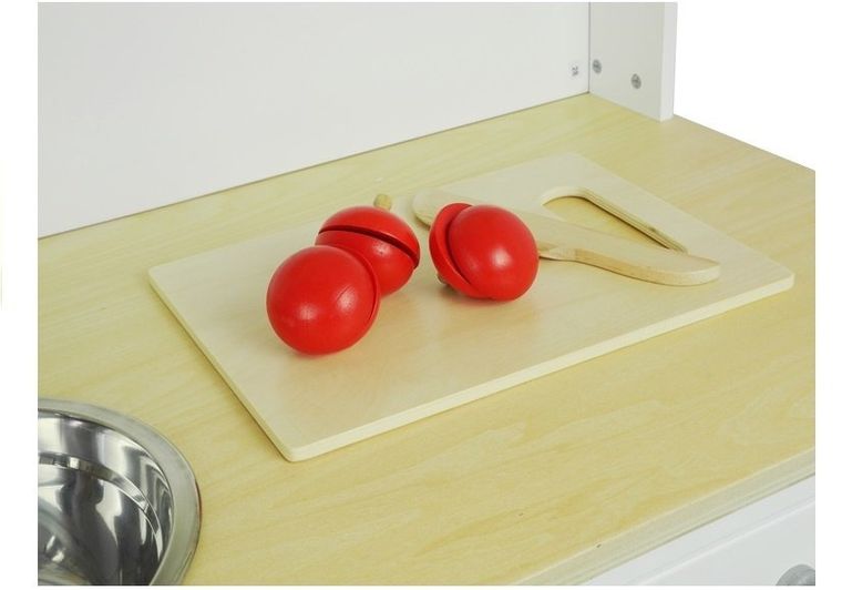 Lean Toys, Paula, drewniana kuchnia z akcesoriami, różowo-biała