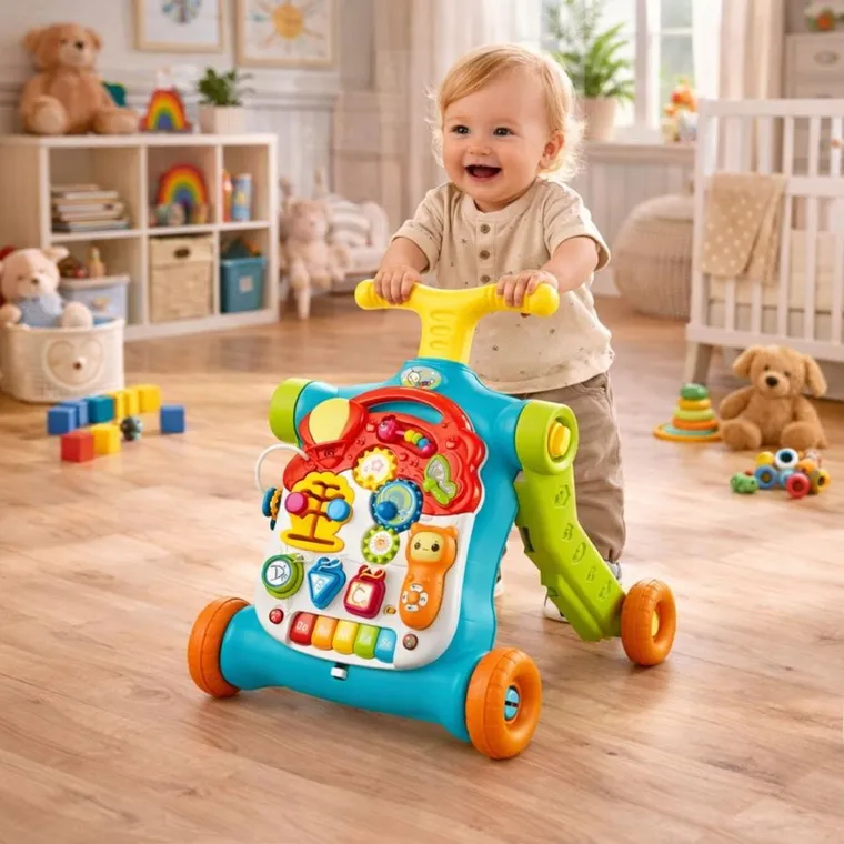 Lean Toys, pchacz, hulajnoga, stolik edukacyjny, interaktywny, 5w1