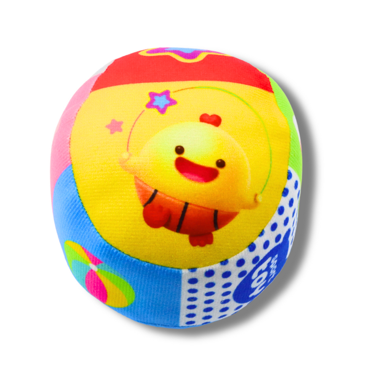 Lean Toys, piłka z grzechotką miękka, 9 cm mix