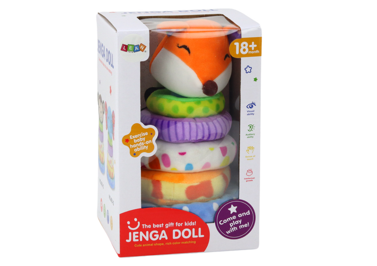 Lean Toys, Piramidka pluszowa Lis 27cm