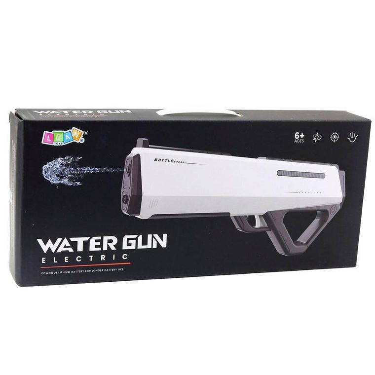 Lean Toys, pistolet na wodę, elektryczny, biały
