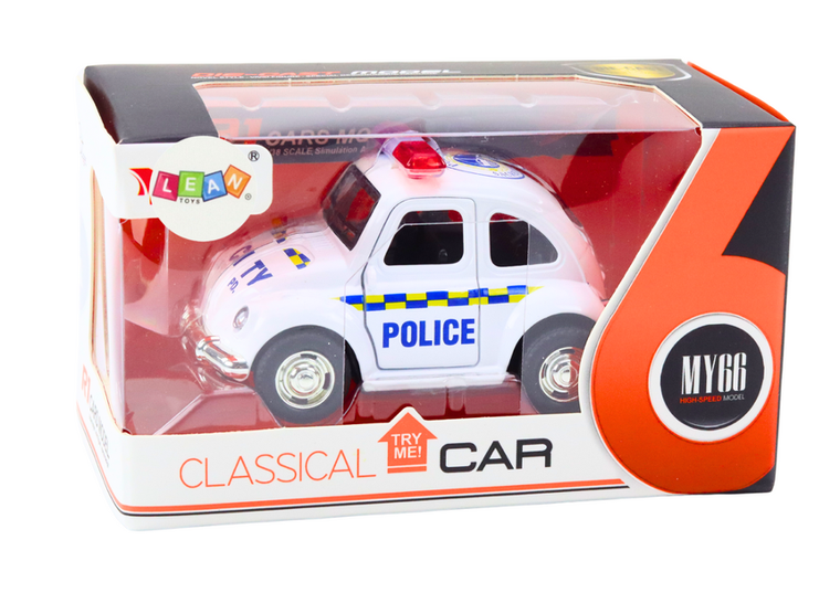 Lean Toys, Policja, pojazd z napędem, 1:38, biały
