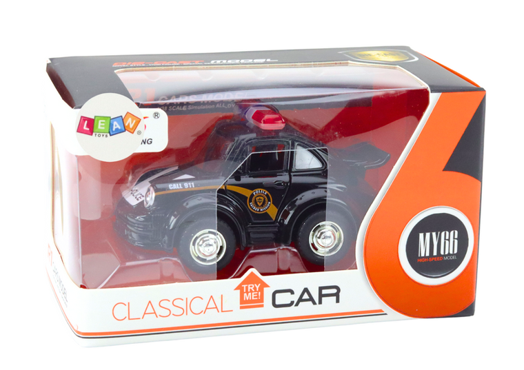 Lean Toys, Policja, pojazd z napędem, 1:38, czarny