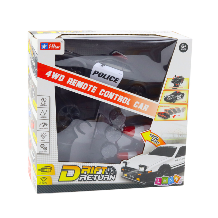 Lean Toys, Policja, pojazd zdalnie sterowany z wymiennymi kołami