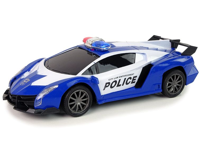 Lean Toys, policja wyścigowa, pojazd zdalnie sterowany, 1:16