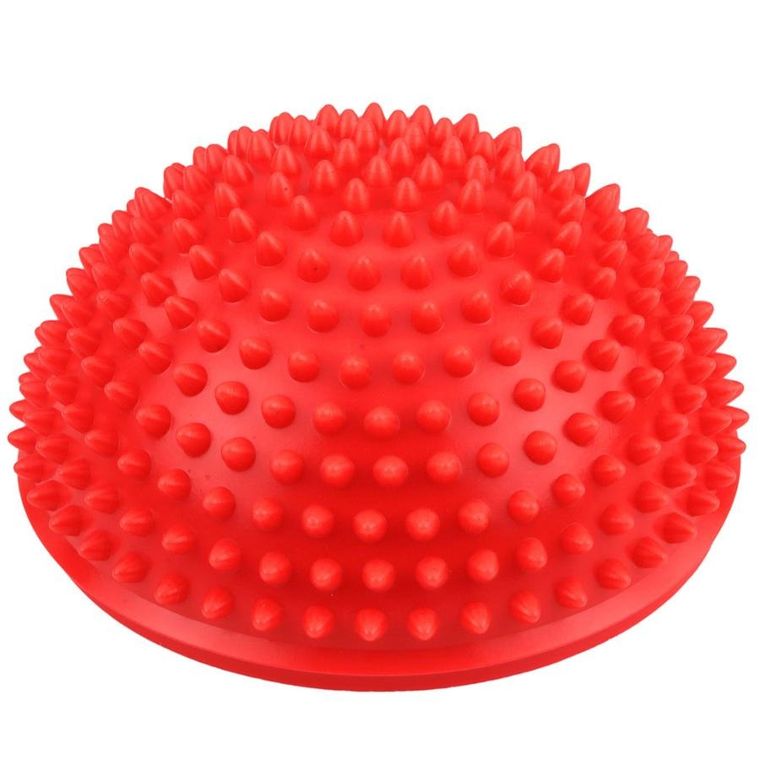 Lean Toys, półkula sensoryczna do masażu i ćwiczeń równowagi, czerwona, 16 cm