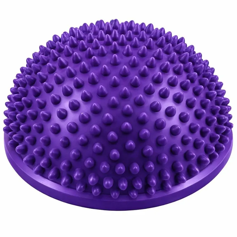 Lean Toys, półkula sensoryczna do masażu i ćwiczeń równowagi, fioletowa, 16 cm