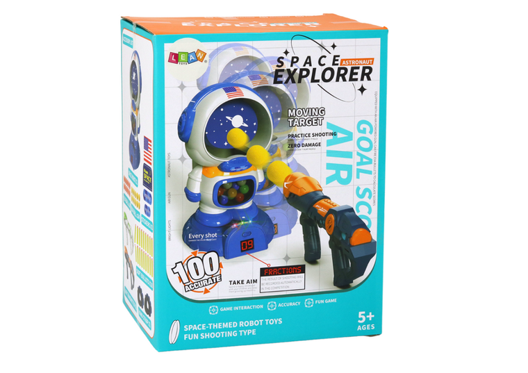 Lean Toys, strzelanie do celu, pistolety na kulki, astronauta