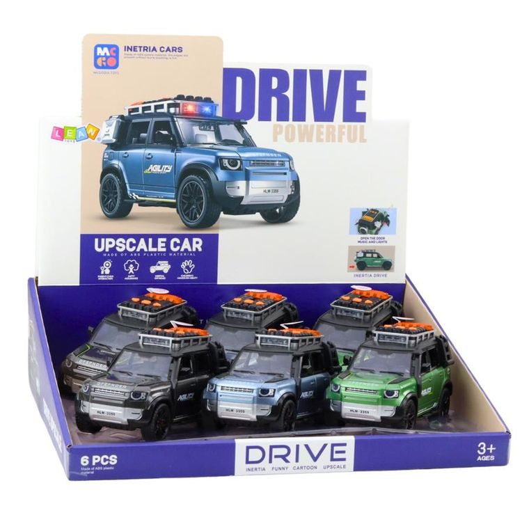 Lean Toys, terenówka rapid otwierane drzwi i światła mix