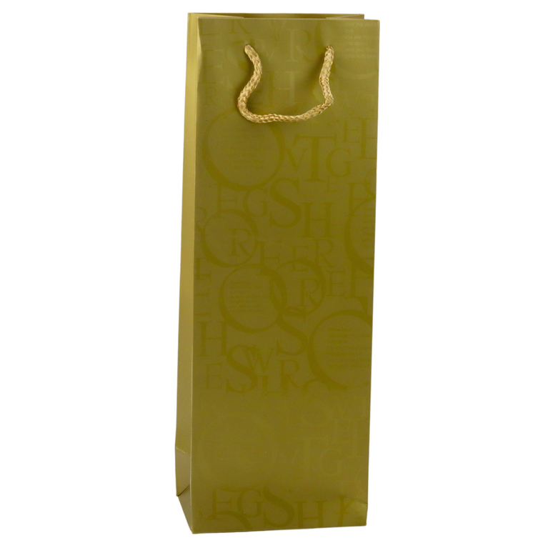 Lean Toys, torba prezentowa na butelkę wino wzór z napisami, 35-12-9 cm, 1 szt.