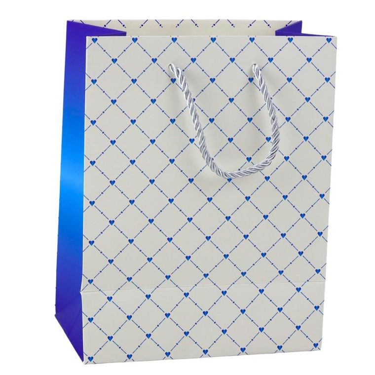 Lean Toys, torba prezentowa papierowa błyszczące serduszka, 23-18-10,5 cm, 1 szt.