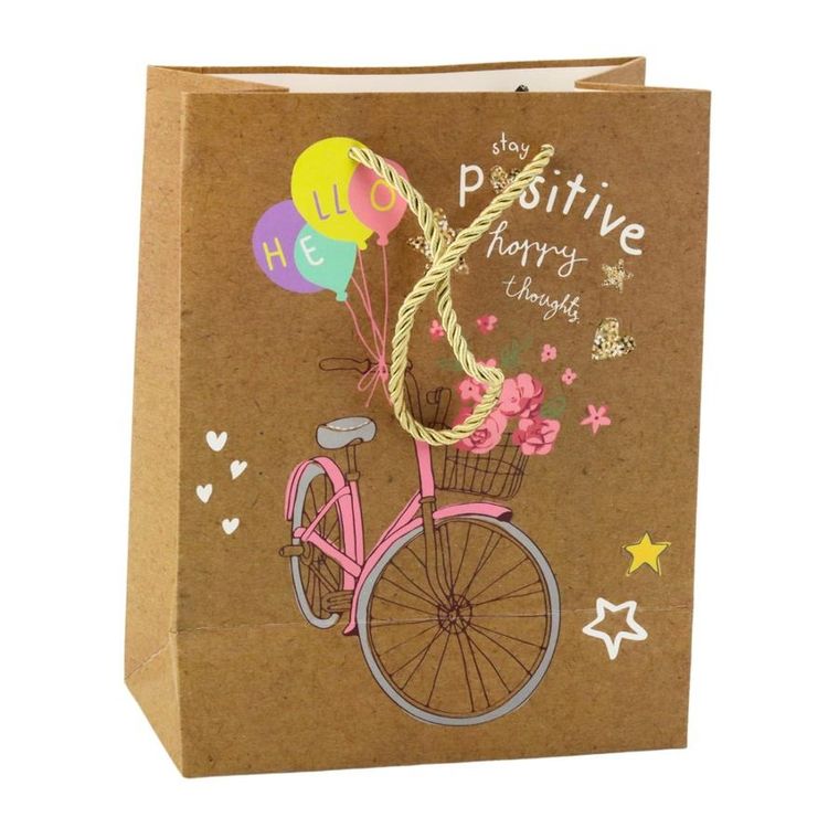 Lean Toys, torba prezentowa papierowa kolorowe motywy, 23-18-10,5 cm, 1 szt.