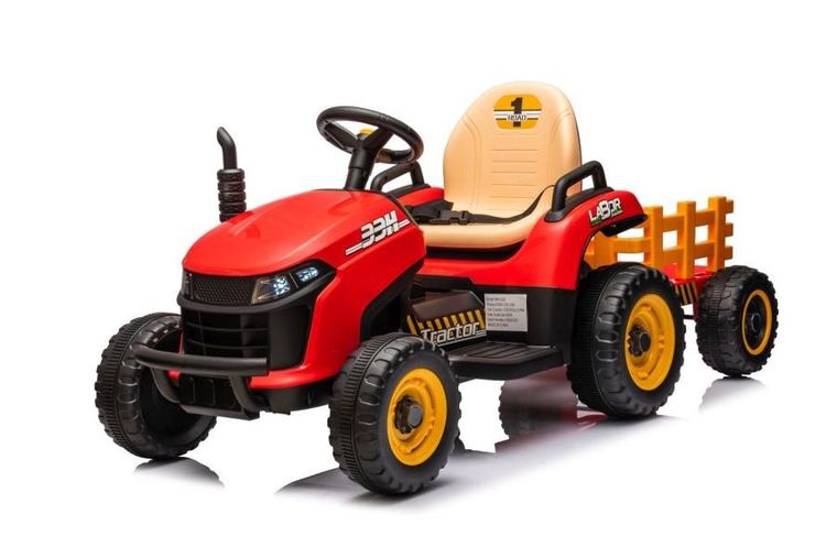Lean Toys, traktor, pojazd na akumulator, czerwony, BBH-030