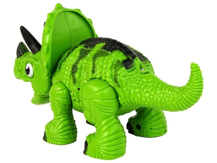 Lean Toys, Triceratops, dinozaur interaktywny, zielony