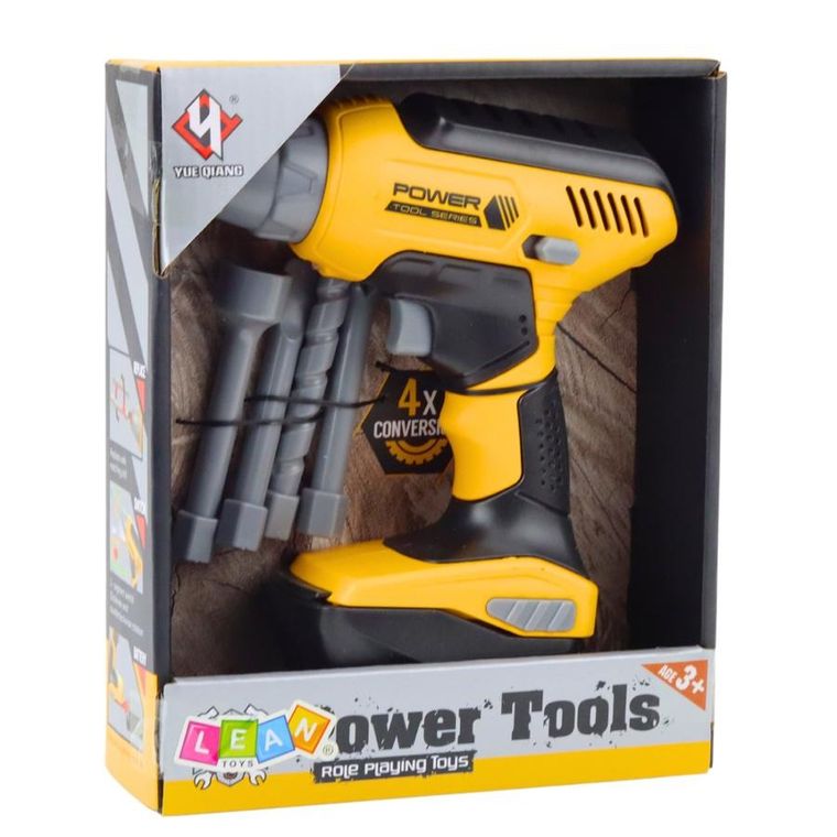 Lean Toys, wiertarka interaktywna z wymiennymy końcówkami
