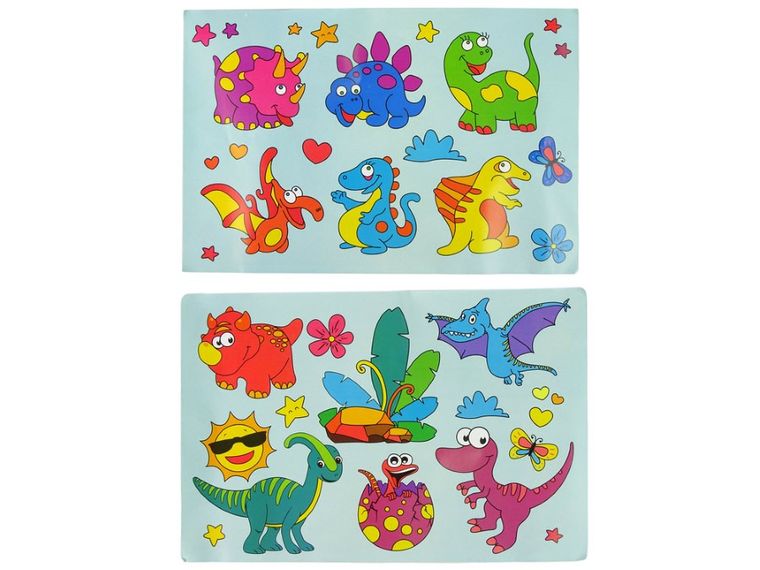 Lean Toys, witraże na okno 3D, dinozaury