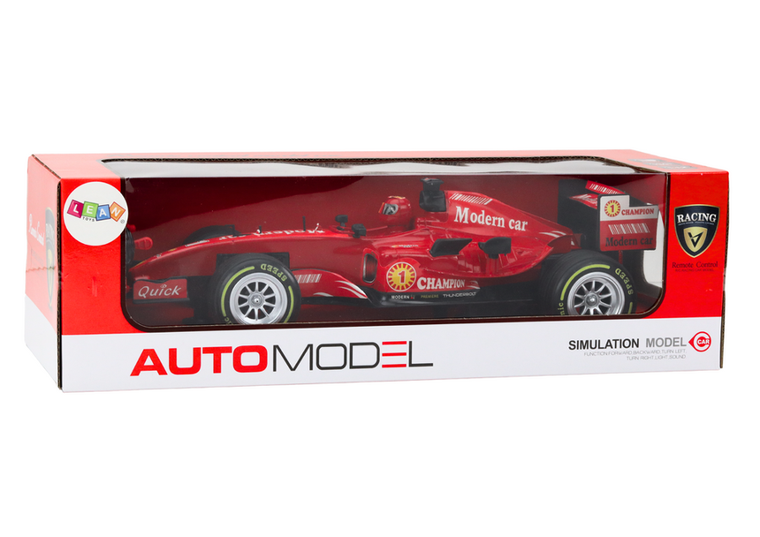 Lean Toys, wyścigówka, pojazd zdalnie sterowany, 1:12, czerwona