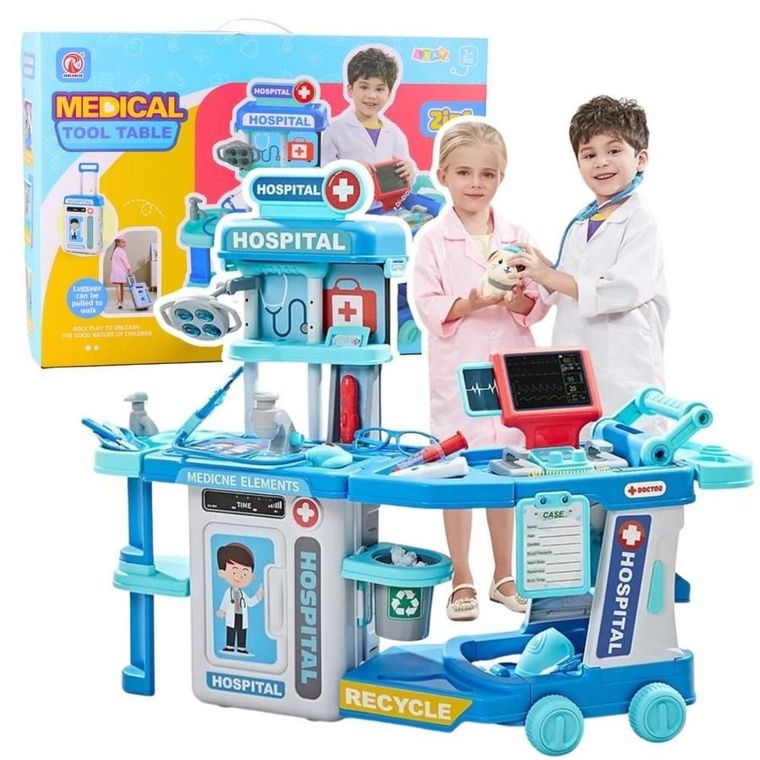 Lean Toys, zestaw lekarski, szpital w walizce, interaktywny