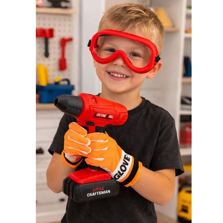 Lean Toys, zestaw majsterkowicza, wkrętarka, szlifierka, 28 elementów