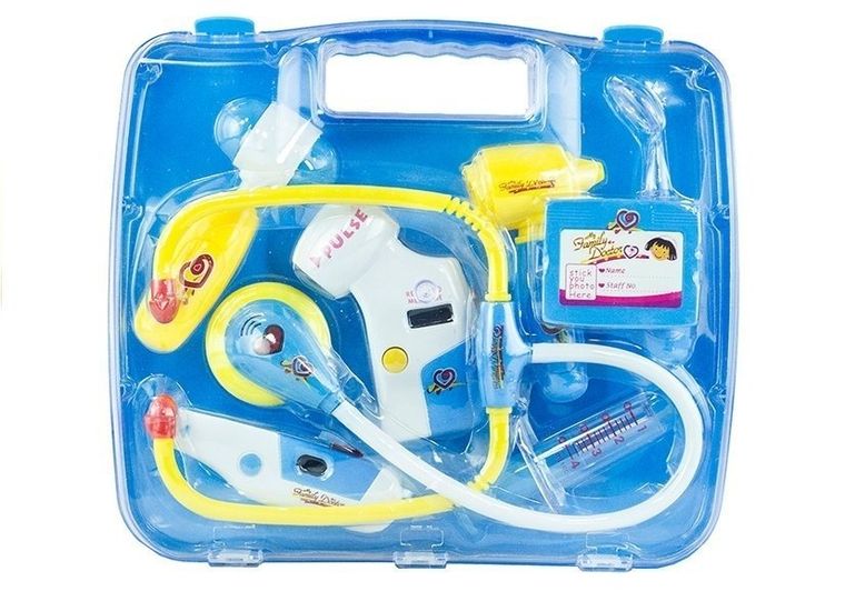 Lean Toys, zestaw małego lekarza w walizce, niebieski