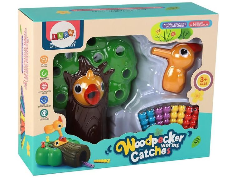 Lean Toys, Złap robaczka, gra magnetyczna, zręcznościowa