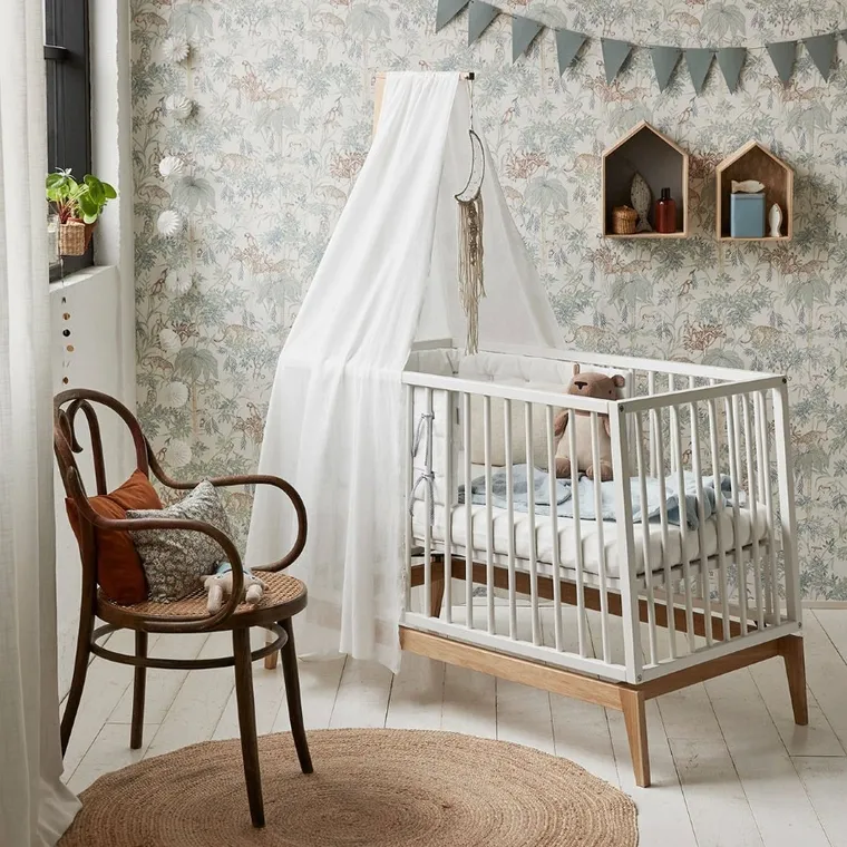 Leander, Luna i Linea, baldachim do łóżeczka, biały