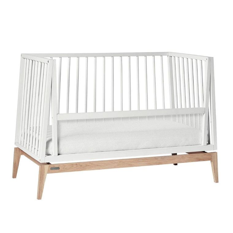 Leander, Luna, łóżeczko dziecięce, białe, dębowe, 0-3 lata