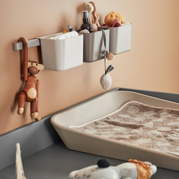 Leander, Luna, przewijak na komodę, szary