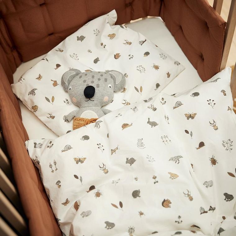 Leander, pościel niemowlęca Forest, Organic Cotton, 70-100 cm, Cappuccino