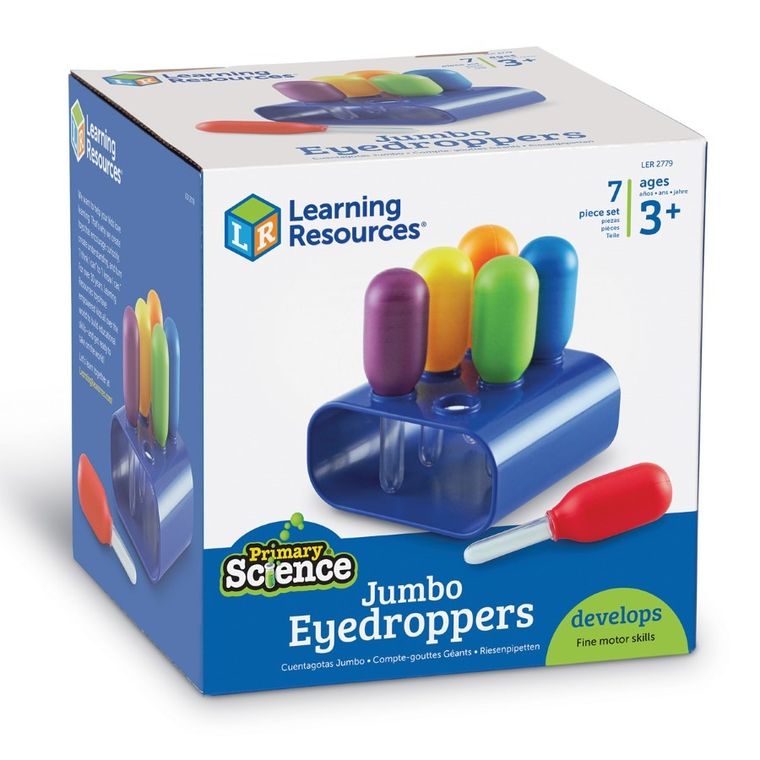 Learning Resources, Zakraplacze, zestaw pipetek dla dzieci, 6 szt.