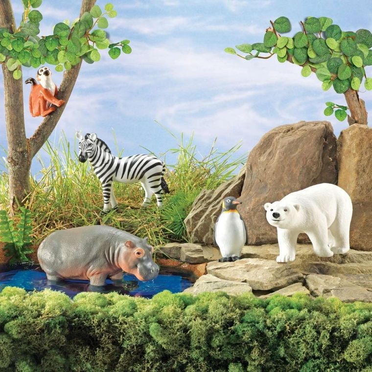 Learning Resources, Zwierzęta w ZOO, zestaw dużych figurek, 5 szt.