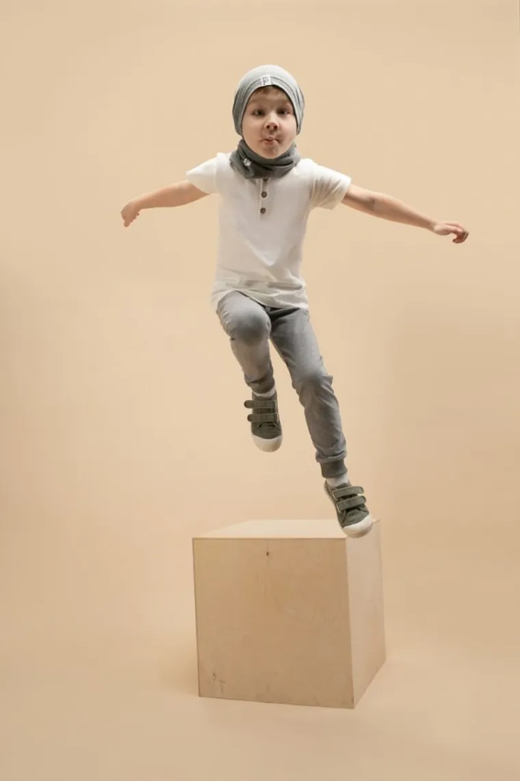 Legginsy chłopięce, szare, Pinokio