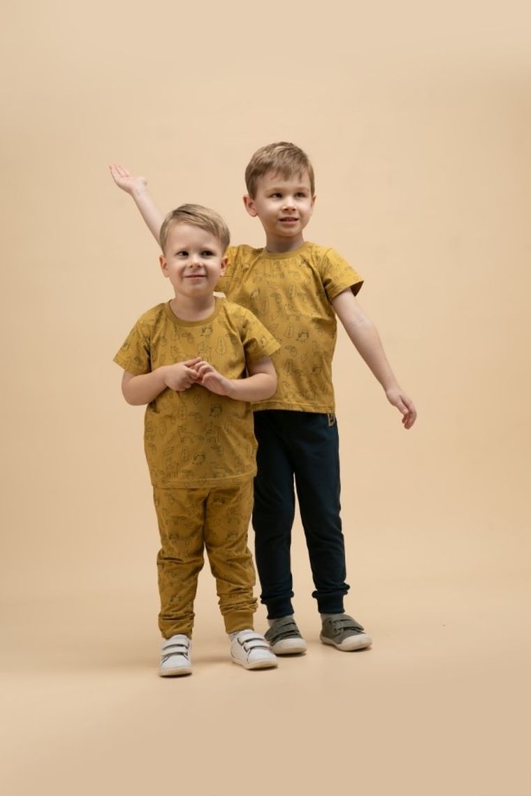 Legginsy chłopięce, żółte, Pinokio