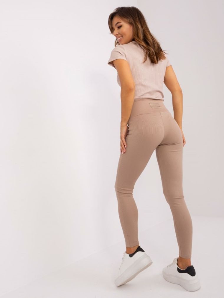 Legginsy damskie, beżowe, Och Bella
