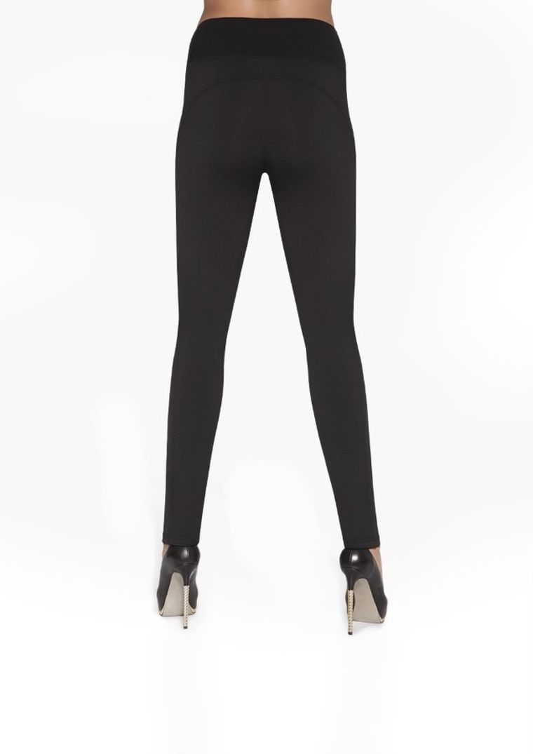 Legginsy damskie, ciążowe, ocieplane, czarne, Stefanie, Bas Black
