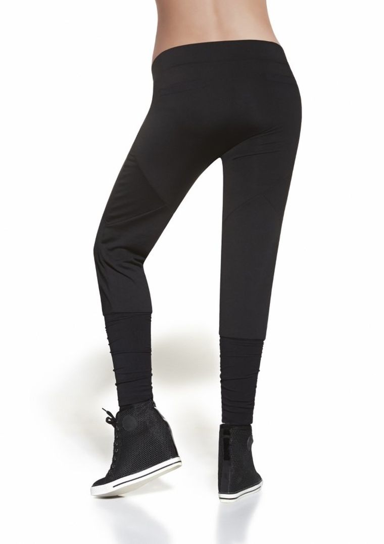 Legginsy damskie, ciążowe, ocieplane, czarne, Veronica, Bas Black