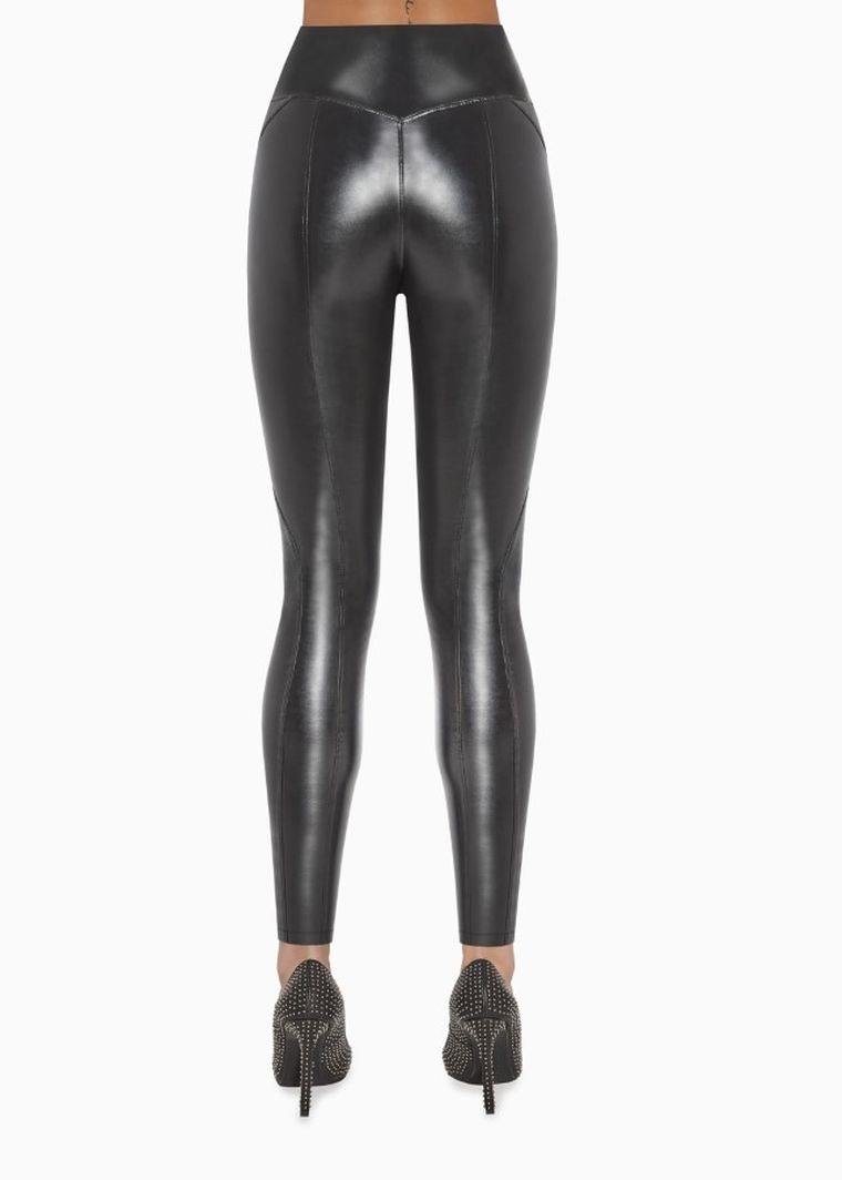 Legginsy damskie, czarne, Audrey, Bas Bleu