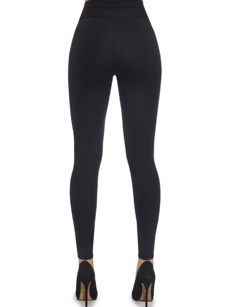 Legginsy damskie, czarne, Bas Bleu