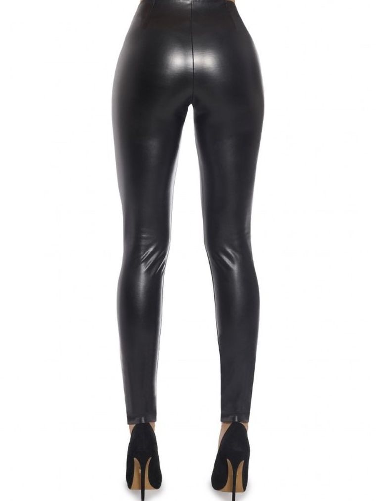 Legginsy damskie, czarne, Bas Bleu