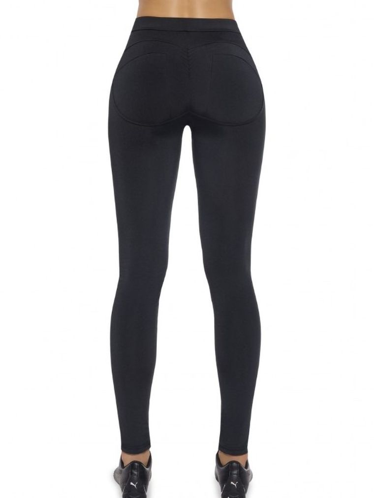 Legginsy damskie, czarne, Bas Bleu